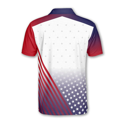 250th Anniversary USA Flag Golf Polo Shirt Mens, Patriotic Golf Shirt For Independence Day GE0326