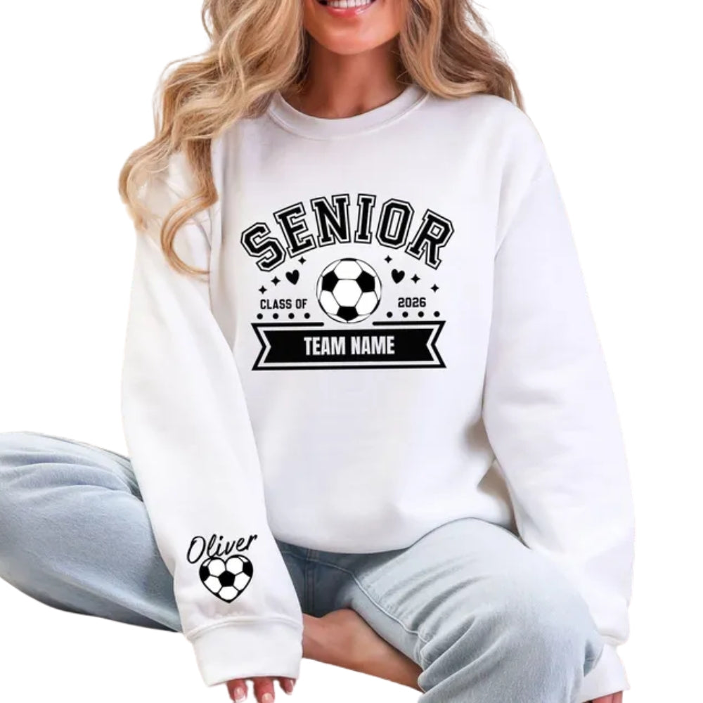 Custom Senior Soccer Class Of 2026 Sweatshirt, Custom Graduation Soccer Sweatshirt 2D0511