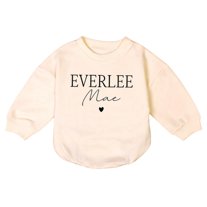Custom Name Baby Romper Sweatshirt, Personalized Baby Romper Sweatshirt BB0027