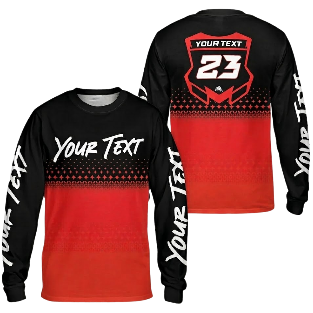 Custom Text Racing Dirt Bike Jersey For Men, Blue And White Custom Dirt Bike Shirts For Biker MZ0105