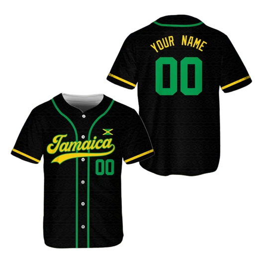 Custom Matching Jamaica Flag Family Baseball Jersey, Personalized Jamaica Matching Family Jerseys ET0724
