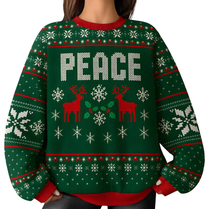 I Come In Peace Matching Couple Ugly Christmas Sweatshirt, Couple Christmas Ugly Sweater 2D1166