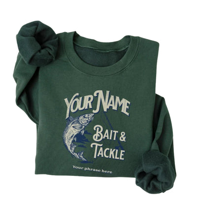 Custom Bait & Tackle Fishing Sweatshirt, Custom Fishing Sweatshirt 2D0643