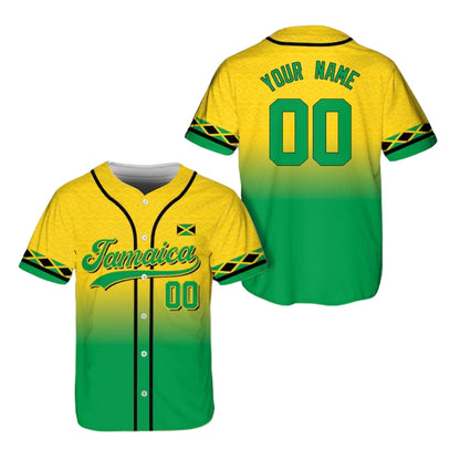 Custom Matching Jamaica Flag Family Baseball Jersey, Personalized Jamaica Matching Family Jerseys ET0724