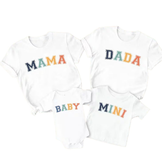 Family Matching Dada Mama Mini T Shirts, Matching Family Shirts ET0158