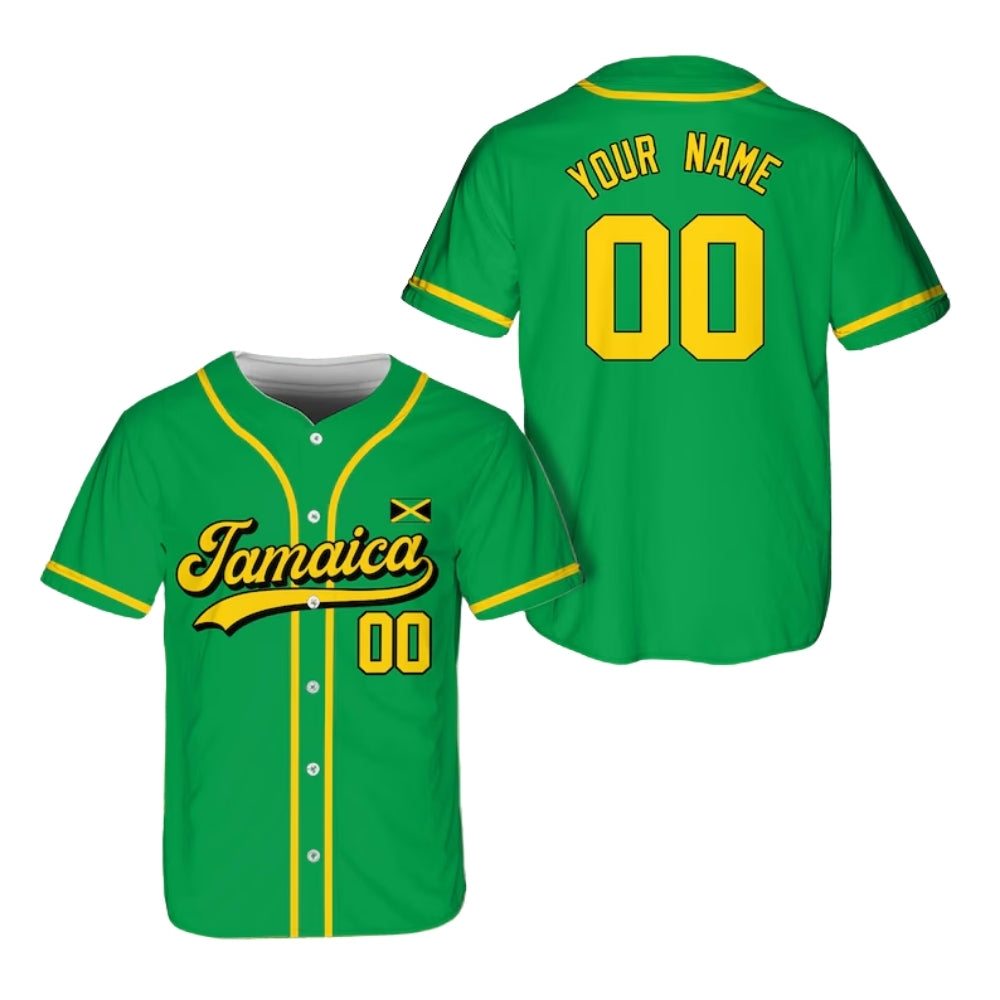 Custom Matching Jamaica Flag Family Baseball Jersey, Personalized Jamaica Matching Family Jerseys ET0724