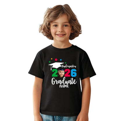 Proud Of A Kindergarten Graduate Custom Matching Family T Shirts, Custom Pre-K Graduation Matching Shirts For Family ET0450