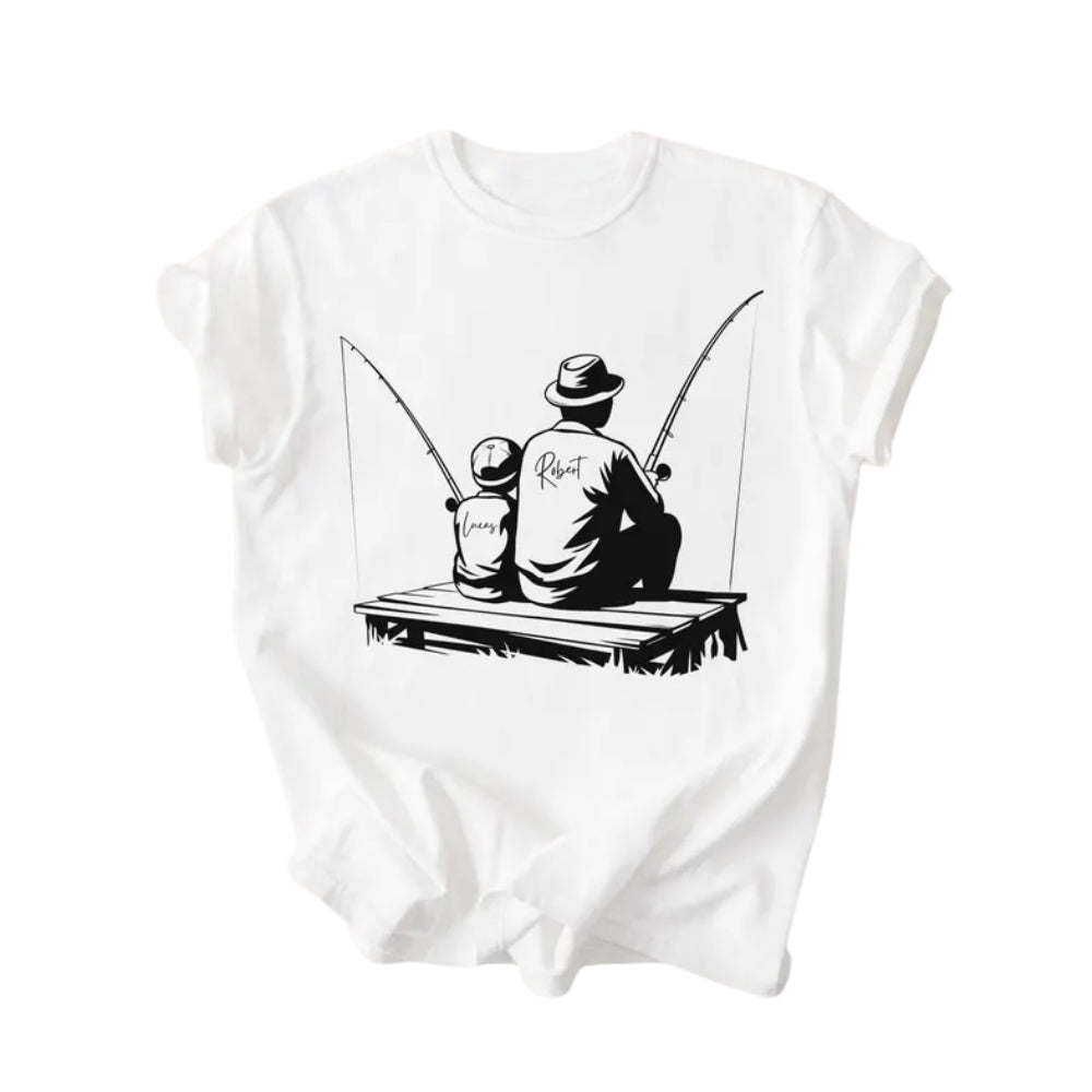 Custom Name Matching Fishing Daddy And Son T Shirt, Custom Fishing Matching Father Son Shirts ET0998