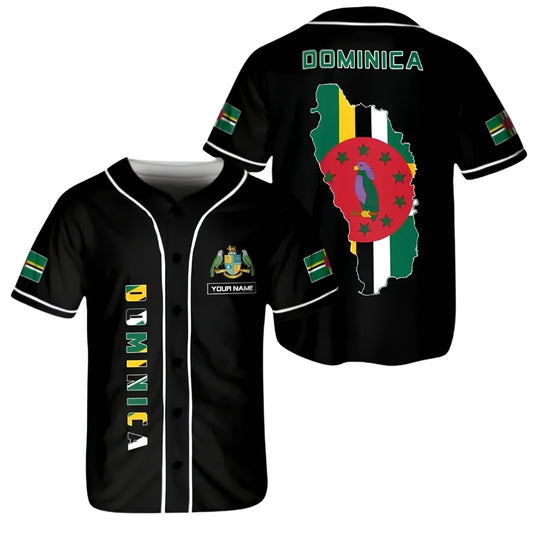 Dominica Flag Custom Family Matching Baseball Jersey, Personalized Dominica Matching Family Jerseys ET0725