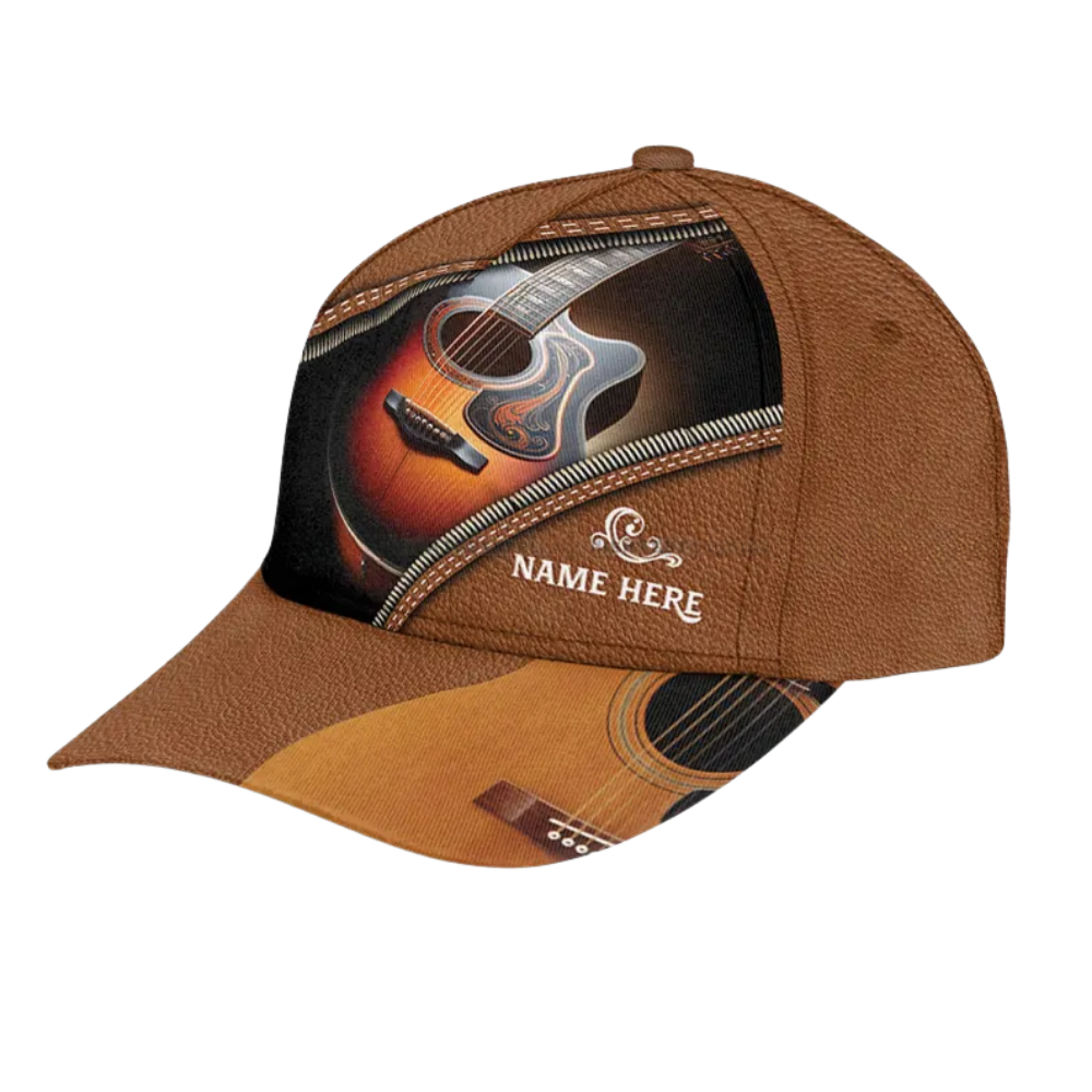 Custom Name Guitar 3D Baseball Cap, Custom Guitar Hats For Music Lovers CP0138