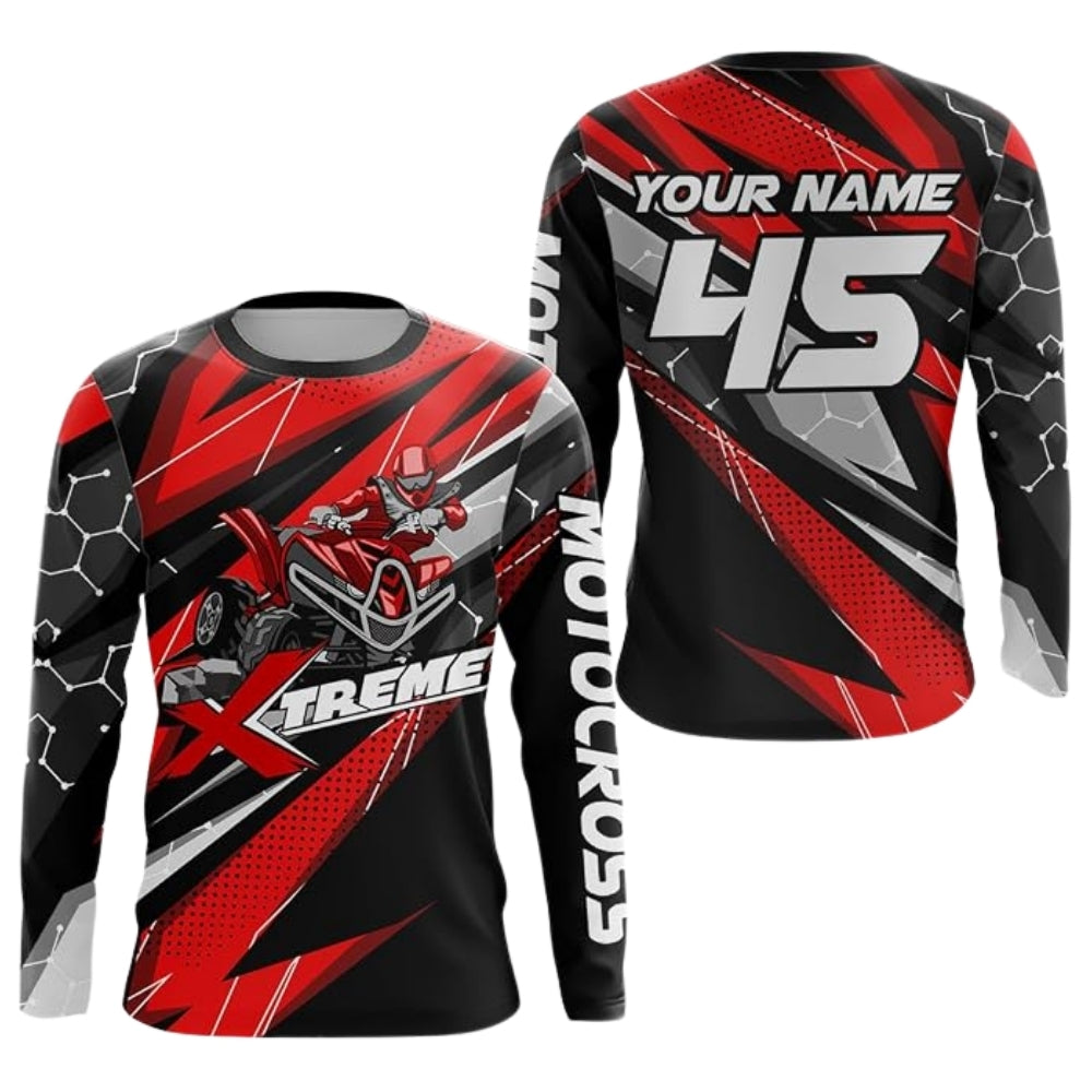 Custom Biker Motocross Black Yellow Long Sleeve Jersey Mens, Custom Dirt Bike Jerseys ME0065