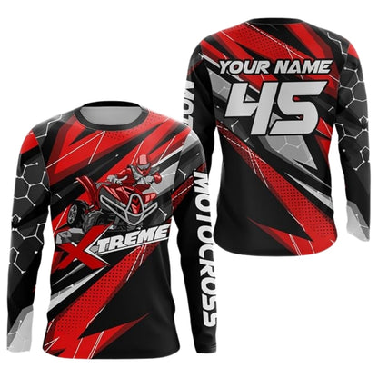 Custom Biker Motocross Black Yellow Long Sleeve Jersey Mens, Custom Dirt Bike Jerseys ME0065