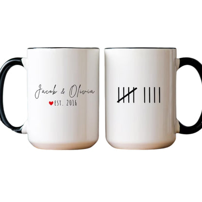 Personalized 9th Wedding Anniversary Mug, Personalized 9 Year Anniversary Mug WD0022