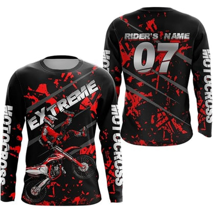 Custom Mens Green Motocross Riding Long Sleeve Shirts, Custom Motocross Shirts MZ0030