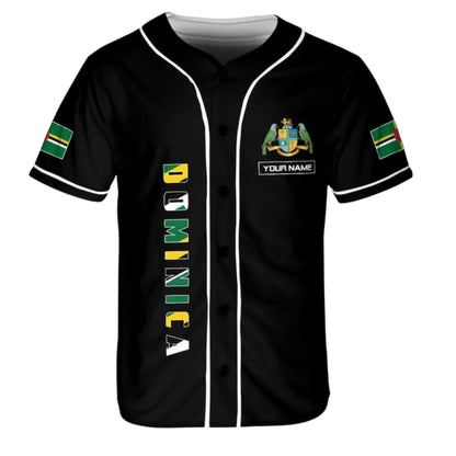 Dominica Flag Custom Family Matching Baseball Jersey, Personalized Dominica Matching Family Jerseys ET0725