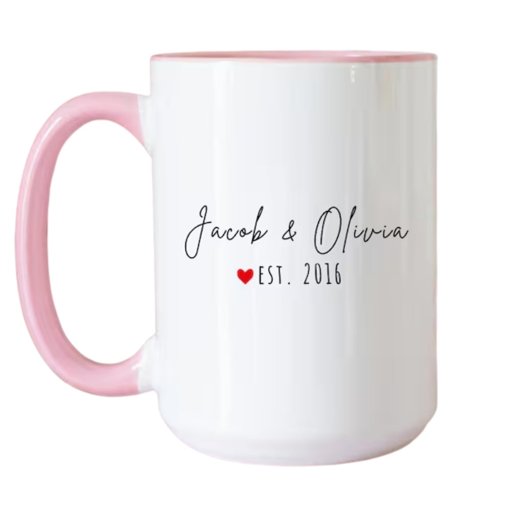 Personalized 9th Wedding Anniversary Mug, Personalized 9 Year Anniversary Mug WD0022