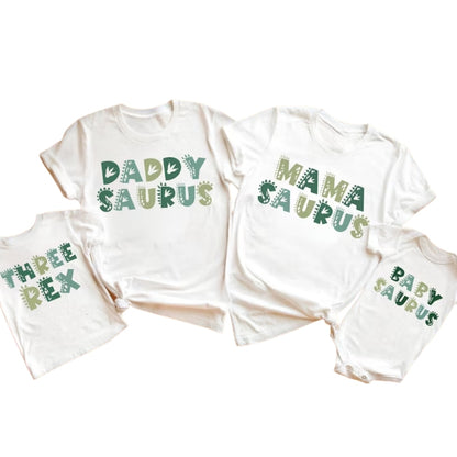 Dadasaurus Mamasaurus Matching Dinosaur Family T Shirt, Custom Dinosaur Matching Shirts For Family ET0160
