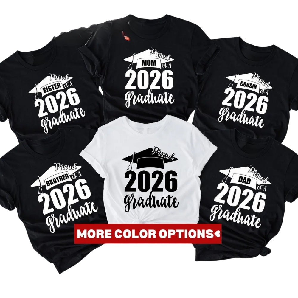 Proud Family Graduation Custom Matching T Shirts, Custom Graduation Matching Shirts For Family ET0452