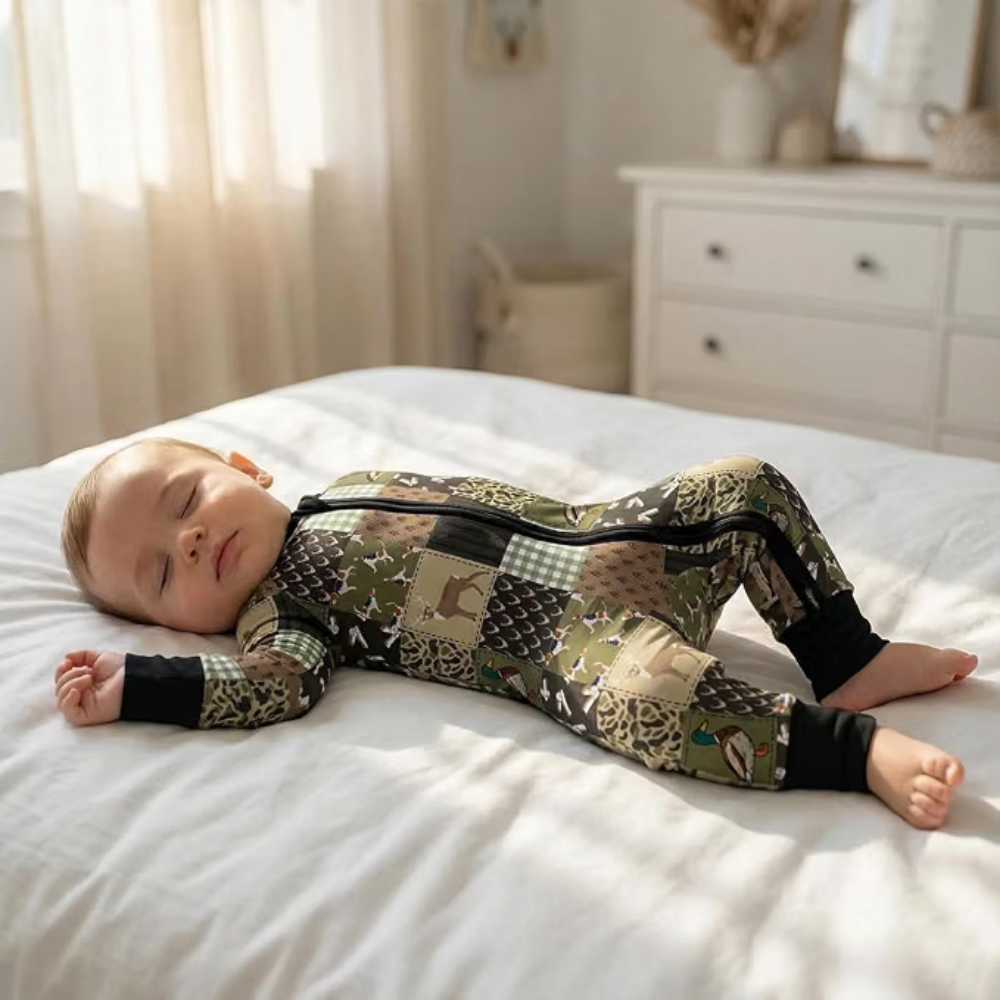 Hunting Camo Baby Convertible Zippy Romper, Hunting Lover Convertible Romper Baby BB0618