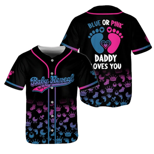 Custom Baby Reveal Matching Family Baseball Jersey, Personalized Gender Reveal Matching Family Baseball Shirts ET0726