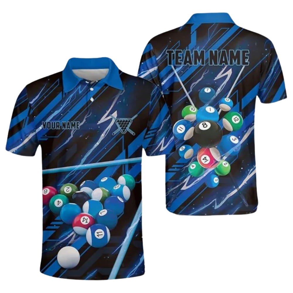 Custom Team Red Billiard Polo Shirts For Mens, Custom Billiard Shirts BIZ0189