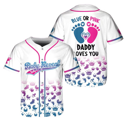 Custom Baby Reveal Matching Family Baseball Jersey, Personalized Gender Reveal Matching Family Baseball Shirts ET0726