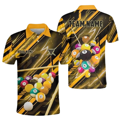Custom Team Red Billiard Polo Shirts For Mens, Custom Billiard Shirts BIZ0189