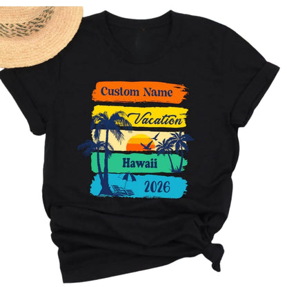 Custom Matching Family Travel T Shirts, Personalized Vacation Matching Shirts For Family ET0578
