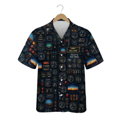 Custom Pilot Hawaiian Shirt For Men, Personalized Pilot Hawaiian Shirt HE0776