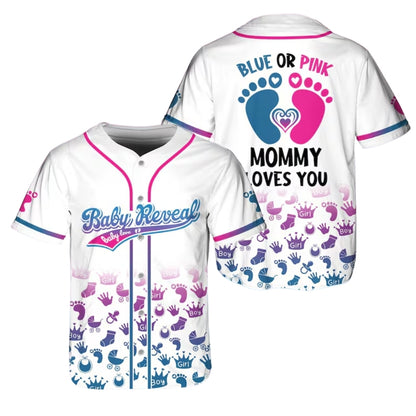 Custom Baby Reveal Matching Family Baseball Jersey, Personalized Gender Reveal Matching Family Baseball Shirts ET0726