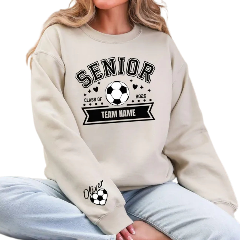 Custom Senior Soccer Class Of 2026 Sweatshirt, Custom Graduation Soccer Sweatshirt 2D0511