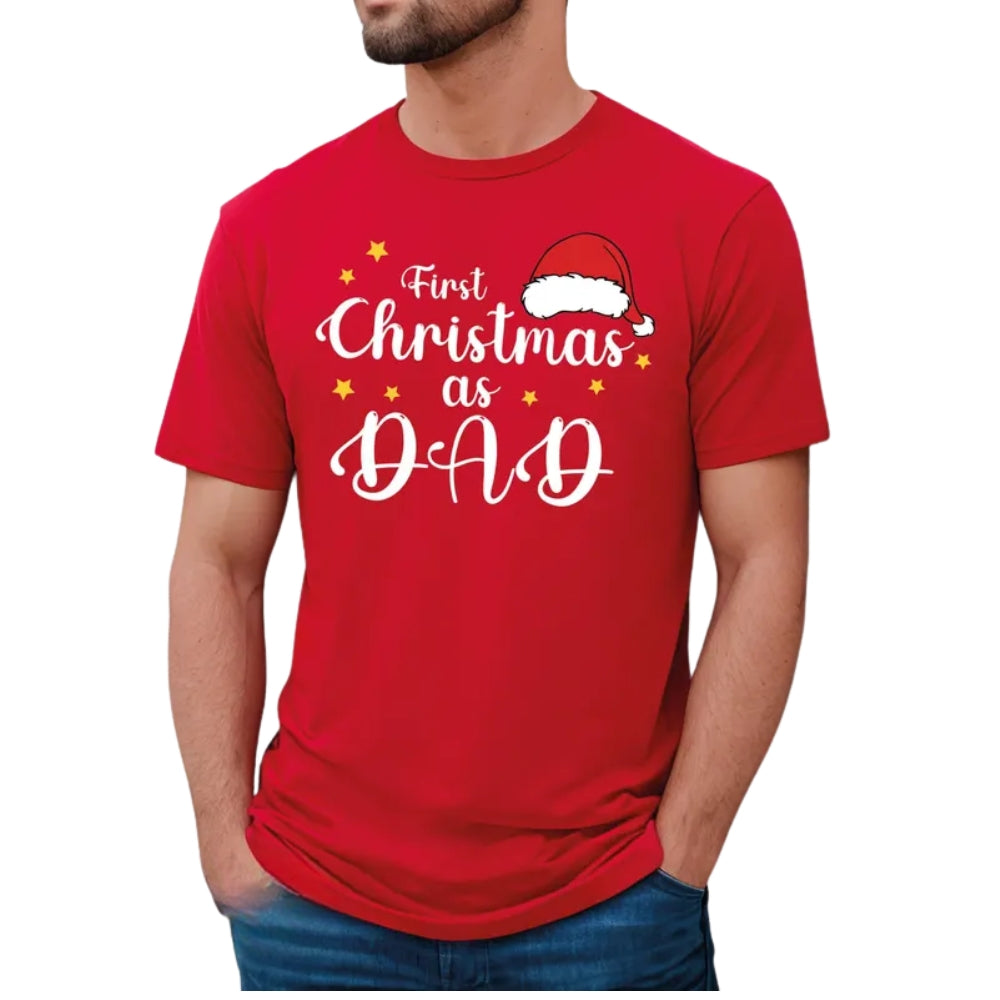 Custom My First Christmas Matching Family T Shirt, Personalized 1st Christmas Family Matching Shirts ET1007