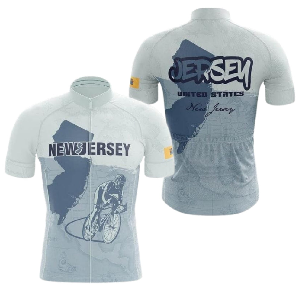 New Jersey State Cycling Short Sleeve Jersey For Men, New Jersey Cycling Jerseys CZ0080