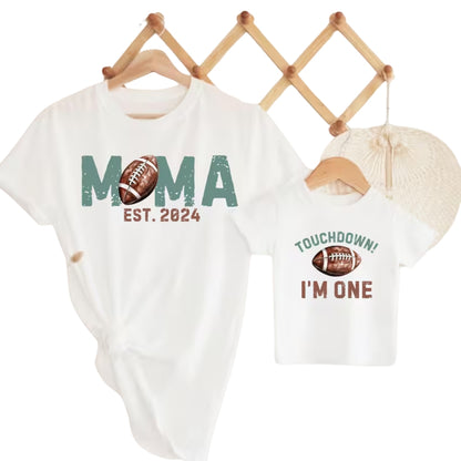 Custom Matching Family 1st Birthday Football T Shirts, Customized Matching Family Football Birthday Shirts ET0060