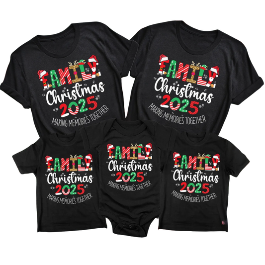 Custom Family Christmas Making Memories Together Matching T Shirt, Custom Christmas Family Shirts ET1177