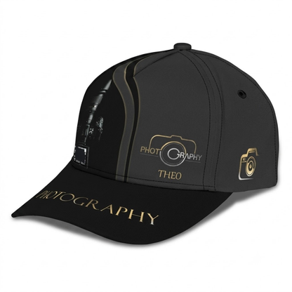 Personalized Photography Baseball Cap With Name, Custom Cap Hat For Photographer CP0563