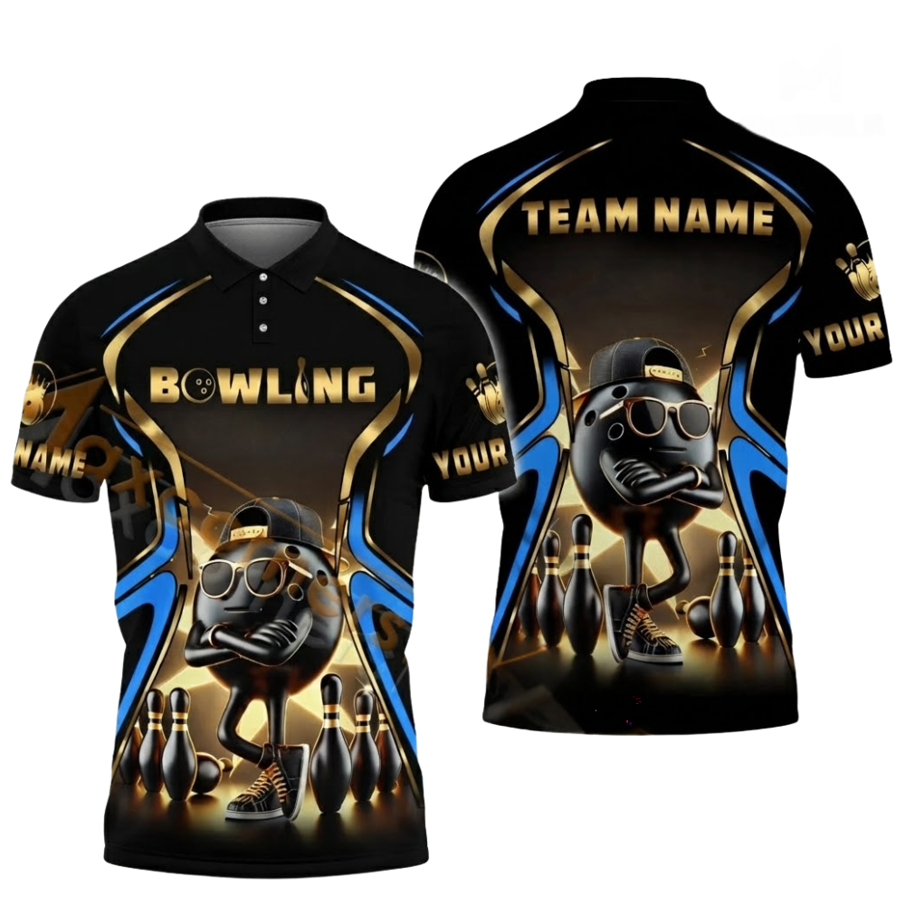 Custom Men's Orange And Gold Bowling Polo Shirts, Custom Team Bowling Shirts BZ0588