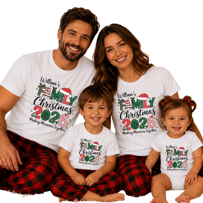 Family Christmas Making Memories Togheter Custom Matching Sweatshirts, Personalized Christmas Matching Family Sweatshirts ET1284