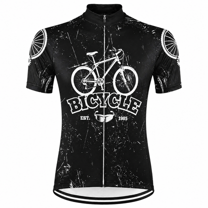 Custom Year Vintage Black Cycling Short Sleeve Men Jersey, Custom Bicyle Cycling Jerseys CG0822