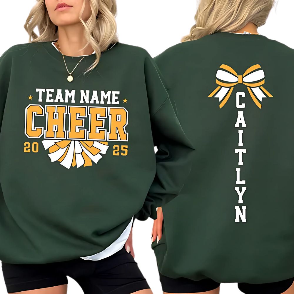 Custom Cheer Team Sweatshirts, Custom Cheer Team Mom Sweatshirts 2D0007
