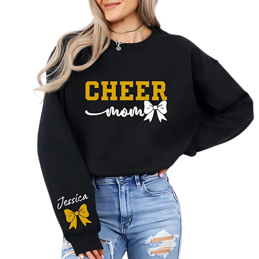 Custom Cheer Mom Sweatshirt, Custom Cheerleading Sweatshirts For Cheer Moms 2D0011