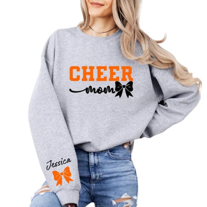 Custom Cheer Mom Sweatshirt, Custom Cheerleading Sweatshirts For Cheer Moms 2D0011