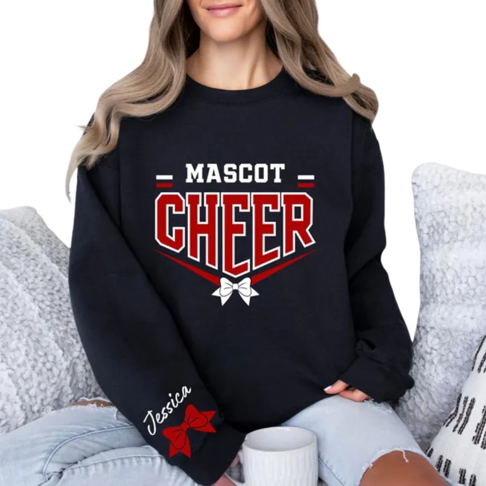 Custom Mascot Cheer Sweatshirts, Custom Cheerleading Sweatshirts 2D0017
