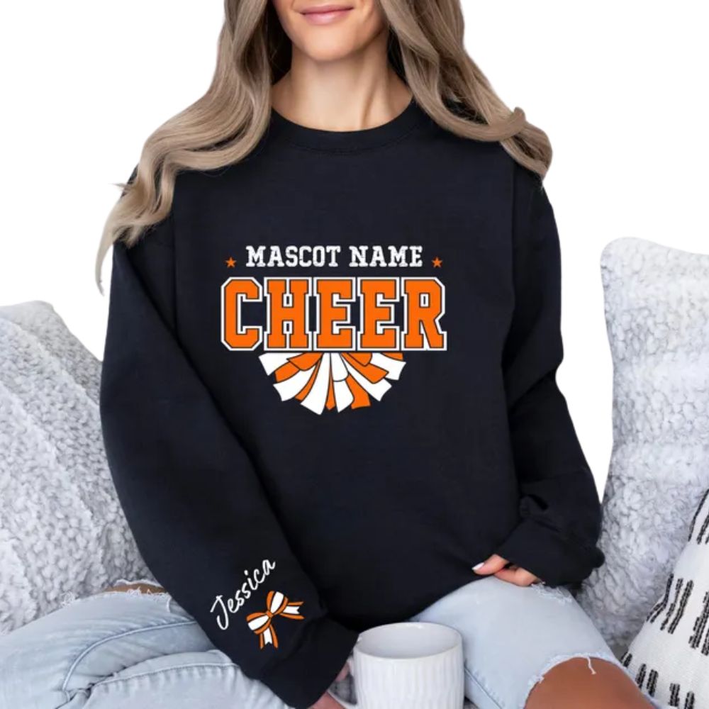 Custom Mascot Cheerleading Sweatshirts, Custom Cheer Sweatshirts 2D0022