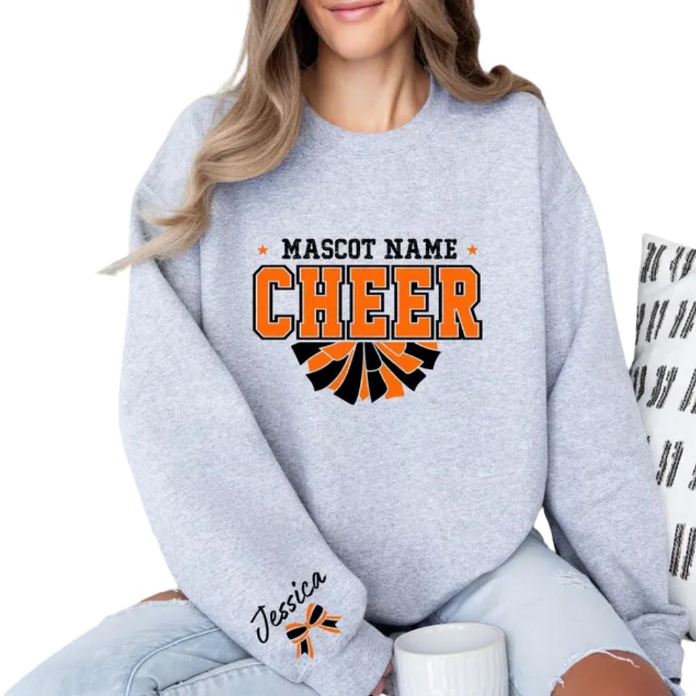 Custom Mascot Cheerleading Sweatshirts, Custom Cheer Sweatshirts 2D0022