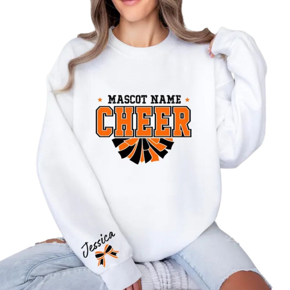 Custom Mascot Cheerleading Sweatshirts, Custom Cheer Sweatshirts 2D0022