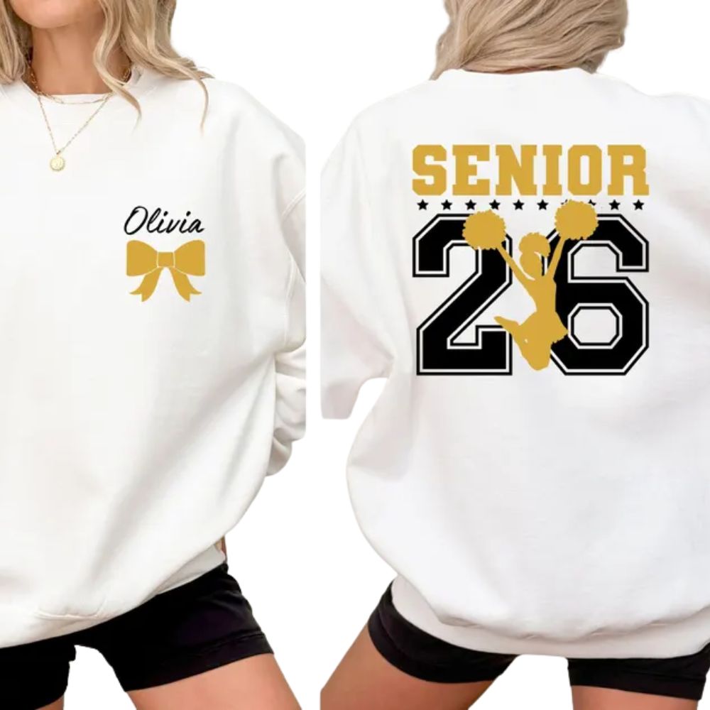 Custom Senior 2026 Cheer Sweatshirts, Custom Cheer Senior Sweatshirts 2D0025
