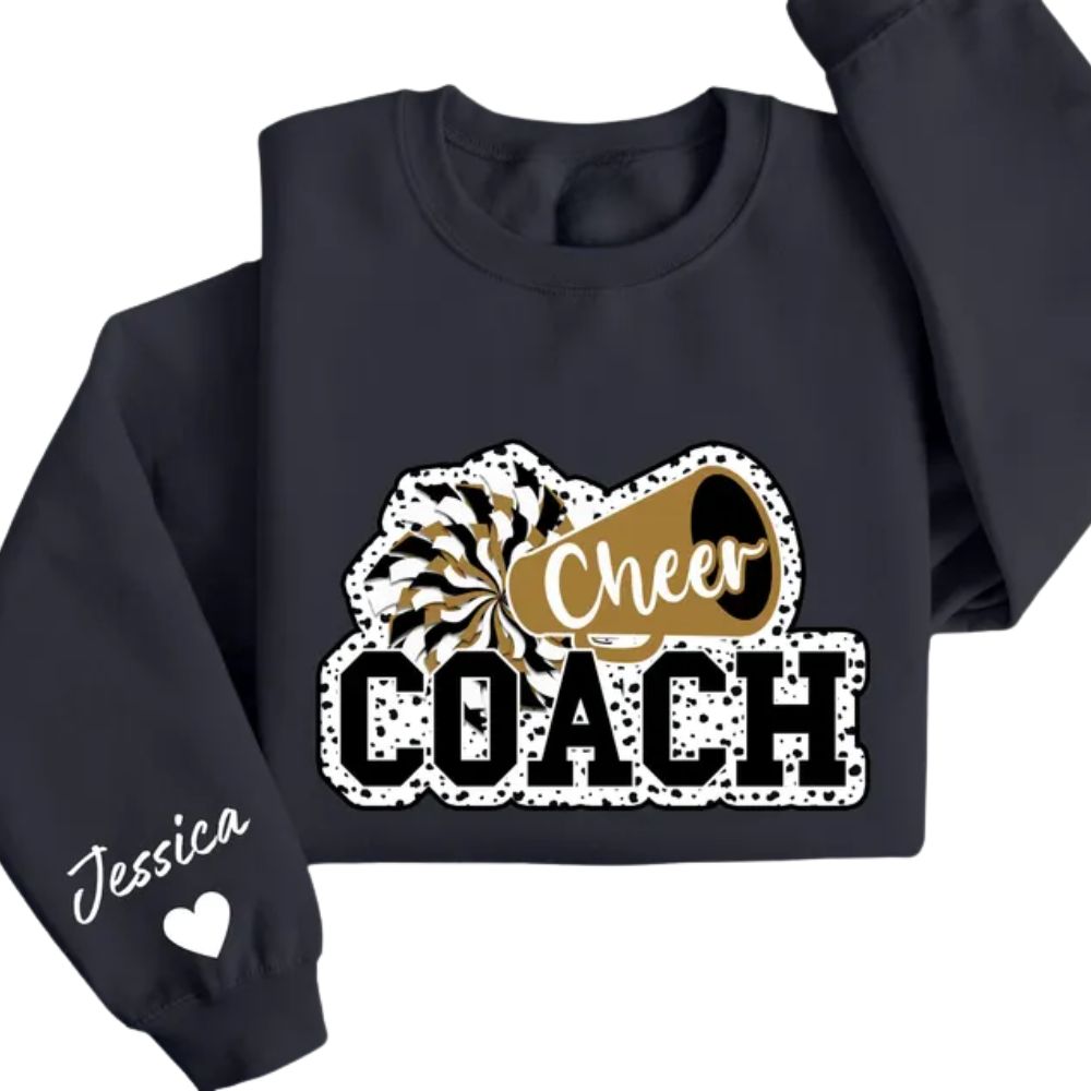 Custom Pink Cheer Coach Sweatshirts, Custom Cheer Coach Sweatshirt 2D0027