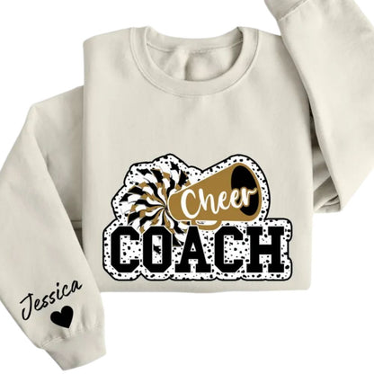 Custom Pink Cheer Coach Sweatshirts, Custom Cheer Coach Sweatshirt 2D0027