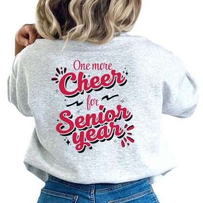 One More Cheer For Senior Year Custom Cheer Sweaters, Custom Senior Cheer Sweatshirt 2D0030